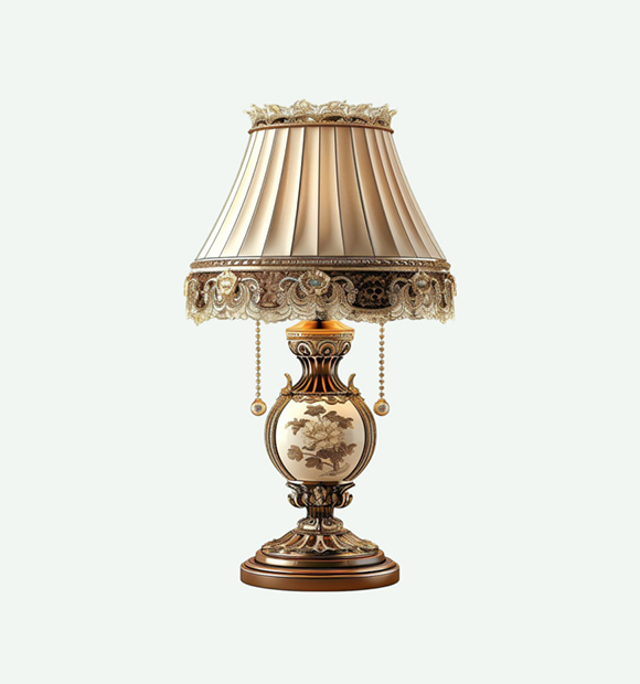 Lamp with Gold Base